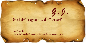 Goldfinger József névjegykártya